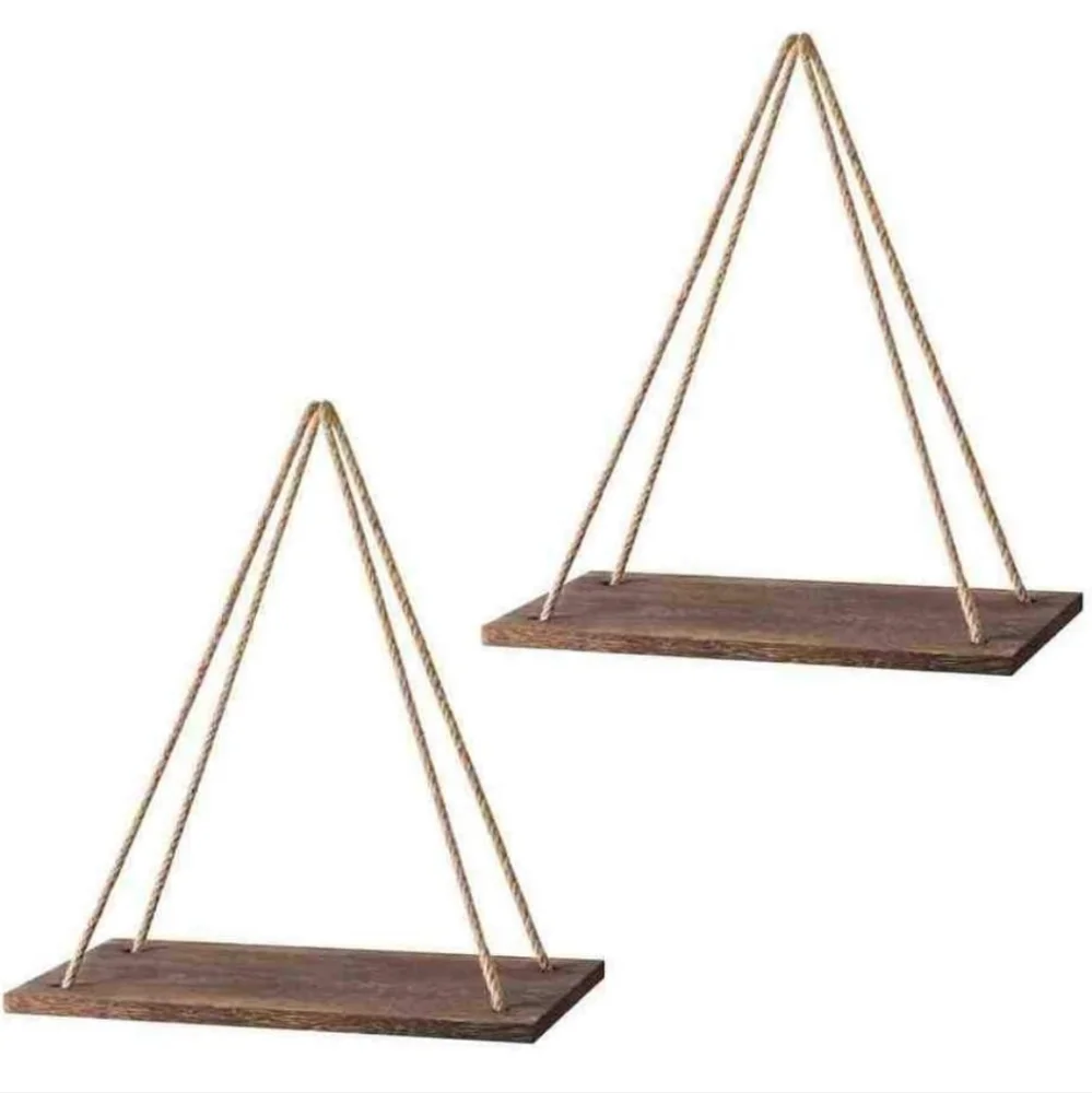 Rustic Brown Shelves, Boho, Shelves 2 Pack